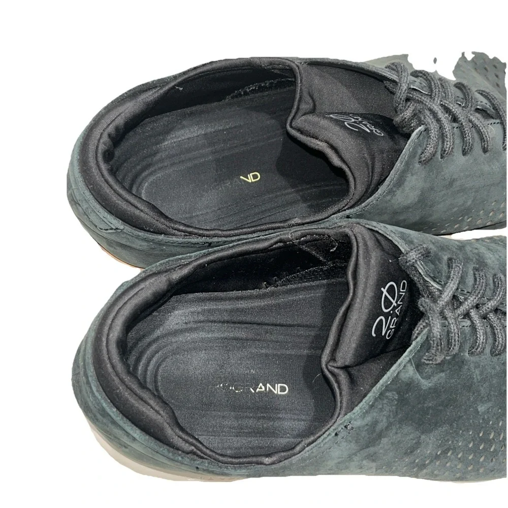 Cole Haan Shoes Men's 9.5 M Blue Leather‎ Laser Wingtip Oxfords C23807